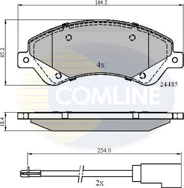 Comline CBP21511 - Тормозные колодки, дисковые, комплект unicars.by