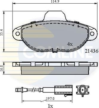 Comline CBP21602 - Тормозные колодки, дисковые, комплект unicars.by