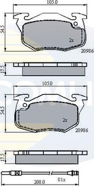 Comline CBP21615 - Тормозные колодки, дисковые, комплект unicars.by