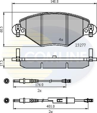 Comline CBP21120 - Тормозные колодки, дисковые, комплект unicars.by