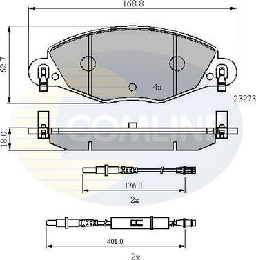 Comline CBP21121 - Тормозные колодки, дисковые, комплект unicars.by