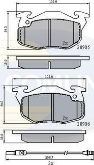 Comline CBP2258 - Тормозные колодки, дисковые, комплект unicars.by