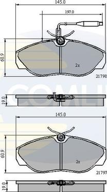 Comline CBP2219 - Тормозные колодки, дисковые, комплект unicars.by