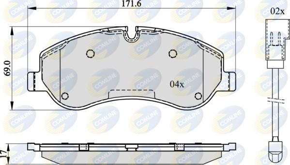 Comline CBP22142 - Тормозные колодки, дисковые, комплект unicars.by