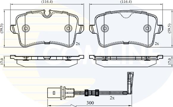 Comline CBP22391 - Тормозные колодки, дисковые, комплект unicars.by