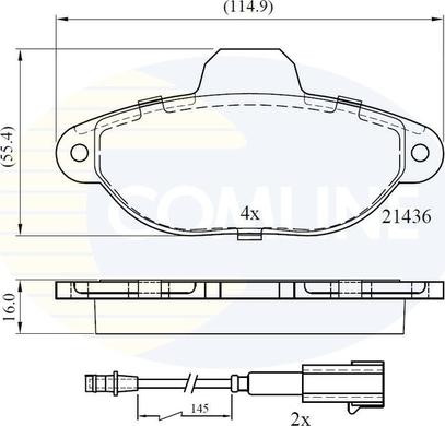 Comline CBP22383 - Тормозные колодки, дисковые, комплект unicars.by