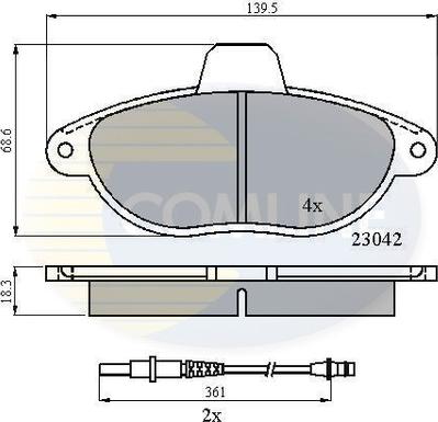 Comline CBP2714 - Тормозные колодки, дисковые, комплект unicars.by