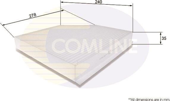 Comline EKF106 - Фильтр воздуха в салоне unicars.by