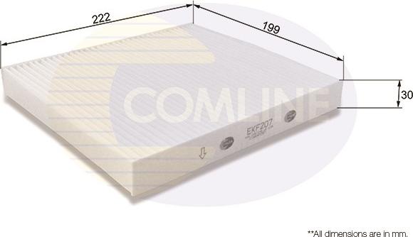 Comline EKF207 - Фильтр воздуха в салоне unicars.by