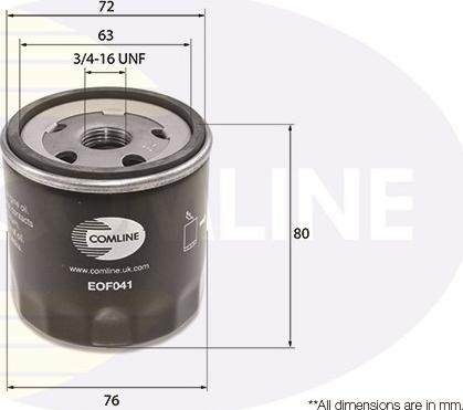 Comline EOF041 - Масляный фильтр unicars.by