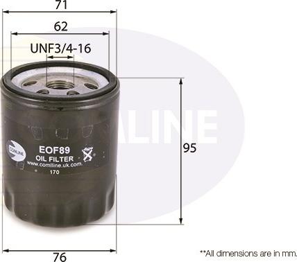 Comline EOF089 - Масляный фильтр unicars.by