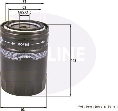 Comline EOF188 - Масляный фильтр unicars.by