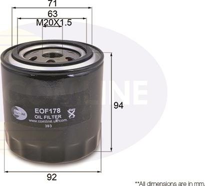 Comline EOF178 - Масляный фильтр unicars.by