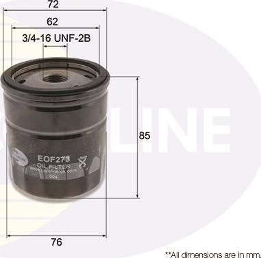 Comline EOF273 - Масляный фильтр unicars.by