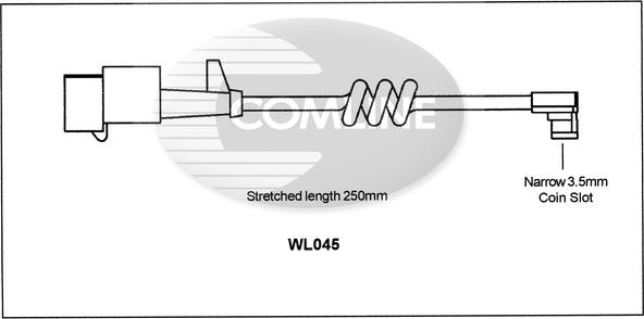 Comline WL045 - Сигнализатор, износ тормозных колодок unicars.by