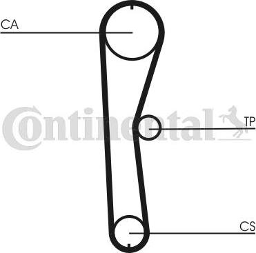 Contitech CT824K1 - Комплект зубчатого ремня ГРМ unicars.by