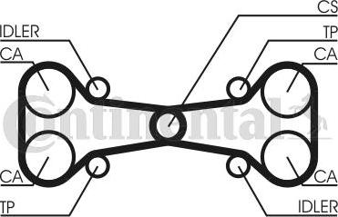 Contitech CT782K1 - Комплект зубчатого ремня ГРМ unicars.by