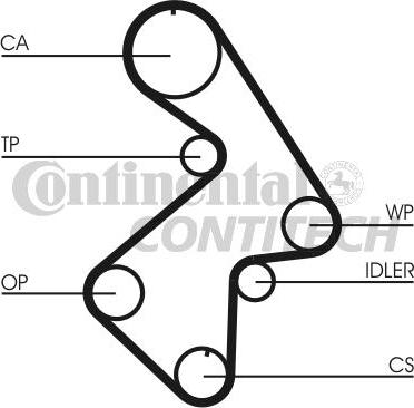 CONTINENTAL CTAM BR CT998 - Зубчатый ремень ГРМ unicars.by