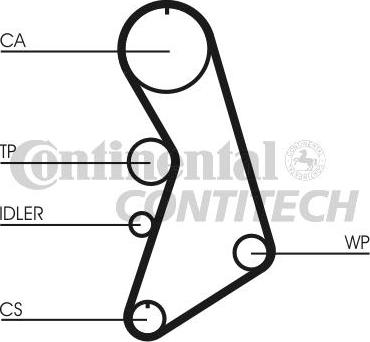 CONTINENTAL CTAM BR CT909 - Зубчатый ремень ГРМ unicars.by