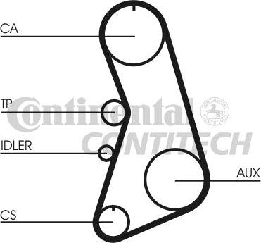 CONTINENTAL CTAM BR CT919 - Зубчатый ремень ГРМ unicars.by