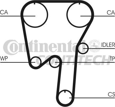 CONTINENTAL CTAM BR CT979 - Зубчатый ремень ГРМ unicars.by