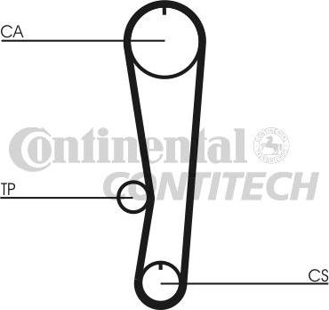 CONTINENTAL CTAM BR CT568 - Зубчатый ремень ГРМ unicars.by