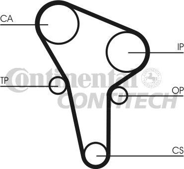 CONTINENTAL CTAM BR CT513 - Зубчатый ремень ГРМ unicars.by