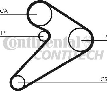 CONTINENTAL CTAM BR CT517 - Зубчатый ремень ГРМ unicars.by