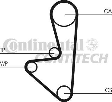 CONTINENTAL CTAM BR CT718 - Зубчатый ремень ГРМ unicars.by