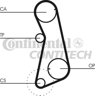 CONTINENTAL CTAM BR CT637 - Зубчатый ремень ГРМ unicars.by