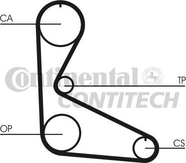 CONTINENTAL CTAM BR CT626 - Зубчатый ремень ГРМ unicars.by