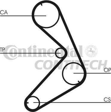 CONTINENTAL CTAM BR CT676 - Зубчатый ремень ГРМ unicars.by