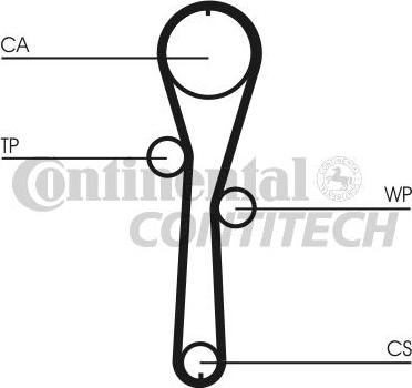 CONTINENTAL CTAM BR CT1045 - Зубчатый ремень ГРМ unicars.by