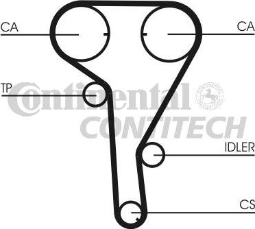 CONTINENTAL CTAM BR CT1077 - Зубчатый ремень ГРМ unicars.by