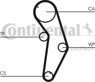 CONTINENTAL CTAM BR CT841 - Зубчатый ремень ГРМ unicars.by