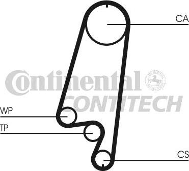 CONTINENTAL CTAM BR CT866 - Зубчатый ремень ГРМ unicars.by