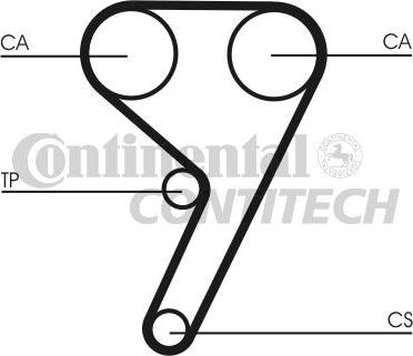 CONTINENTAL CTAM BR CT881K2 - Комплект зубчатого ремня ГРМ unicars.by