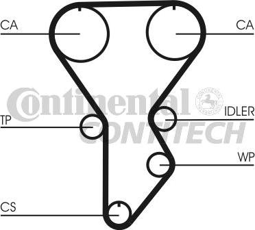 CONTINENTAL CTAM BR CT790 - Зубчатый ремень ГРМ unicars.by