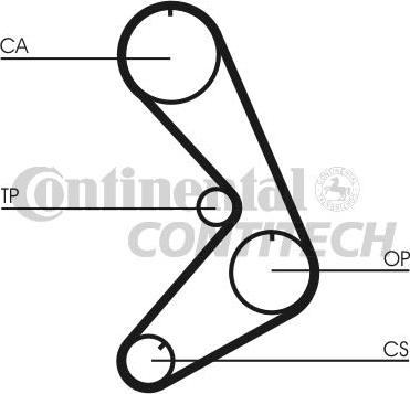 CONTINENTAL CTAM BR CT750 - Зубчатый ремень ГРМ unicars.by