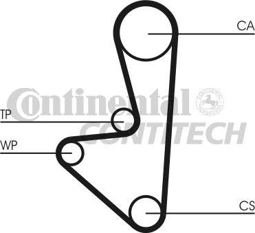 CONTINENTAL CTAM BR CT744 - Зубчатый ремень ГРМ unicars.by