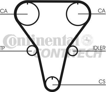 CONTINENTAL CTAM BR CT769 - Зубчатый ремень ГРМ unicars.by