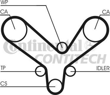 CONTINENTAL CTAM BR CT726K2 - Комплект зубчатого ремня ГРМ unicars.by