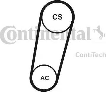 Continental 5PK705 ELAST T1 - Поликлиновой ремень unicars.by