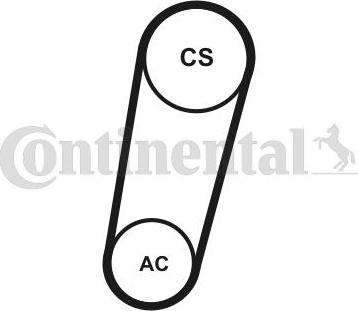 Contitech 5PK705ELASTT1 - Поликлиновый ременный комплект unicars.by