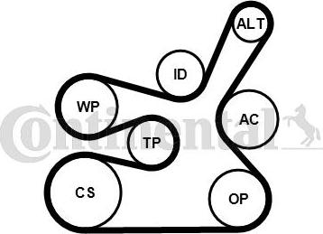 CONTITECH 6DPK1817K2 - Поликлиновый ременный комплект unicars.by