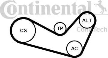 Continental 6PK1080K1 - Поликлиновый ременный комплект unicars.by