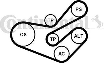 Contitech 6PK1750K3 - Поликлиновый ременный комплект unicars.by