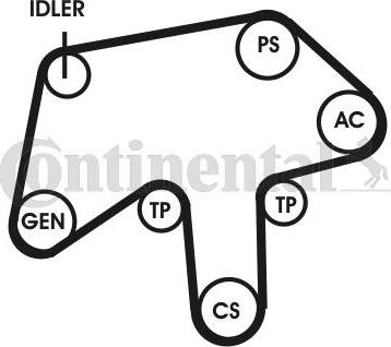 Contitech 6PK1760D1 - Поликлиновый ременный комплект unicars.by