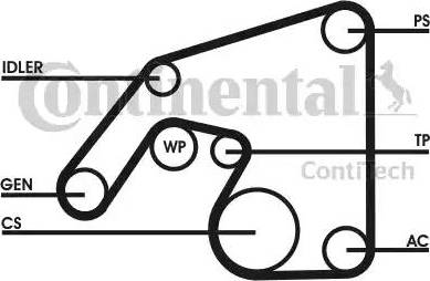 Continental 6PK2415D1 - Поликлиновый ременный комплект unicars.by