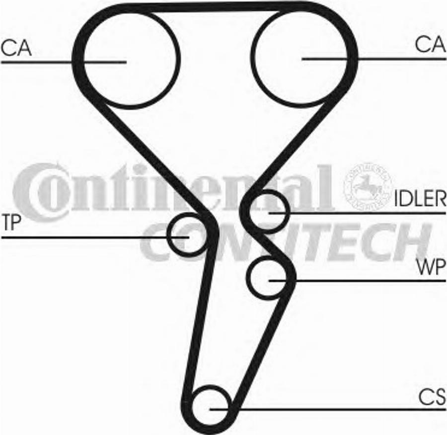 Contitech CT976K1 - Комплект зубчатого ремня ГРМ unicars.by